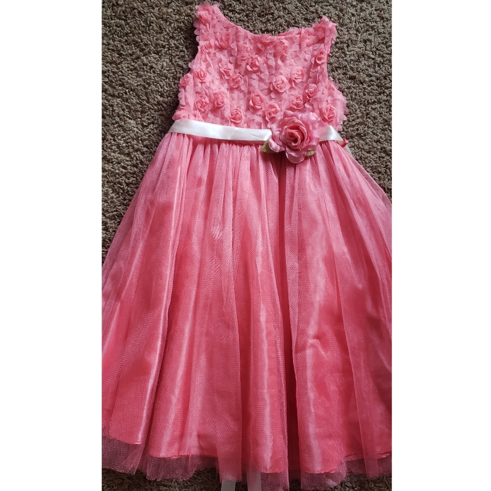 Coral Flower Dress